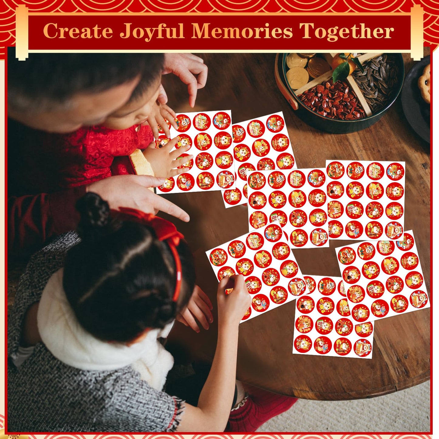 BIZIBAFF 160PCS Lunar New Year Stickers – 2026 Year of the Horse Collection