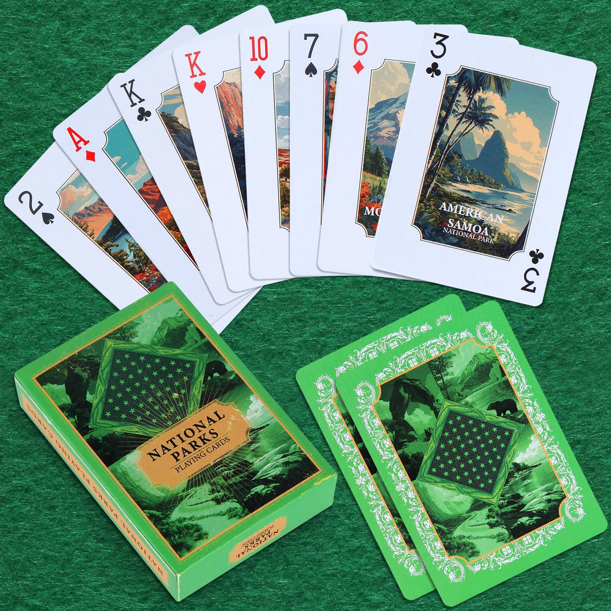 BIZYAC National Parks Playing Cards | 54 Unique Parks Deck for Travel & Outdoors