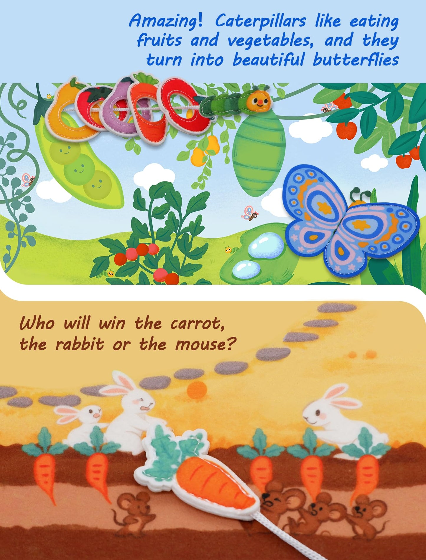 BizyKoady Montessori Busy Book for Toddlers 1-3 | Farm Quiet Book & Travel Toy