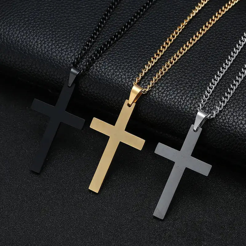 Minimalist Pendant Necklace – Gold, Black, Silver