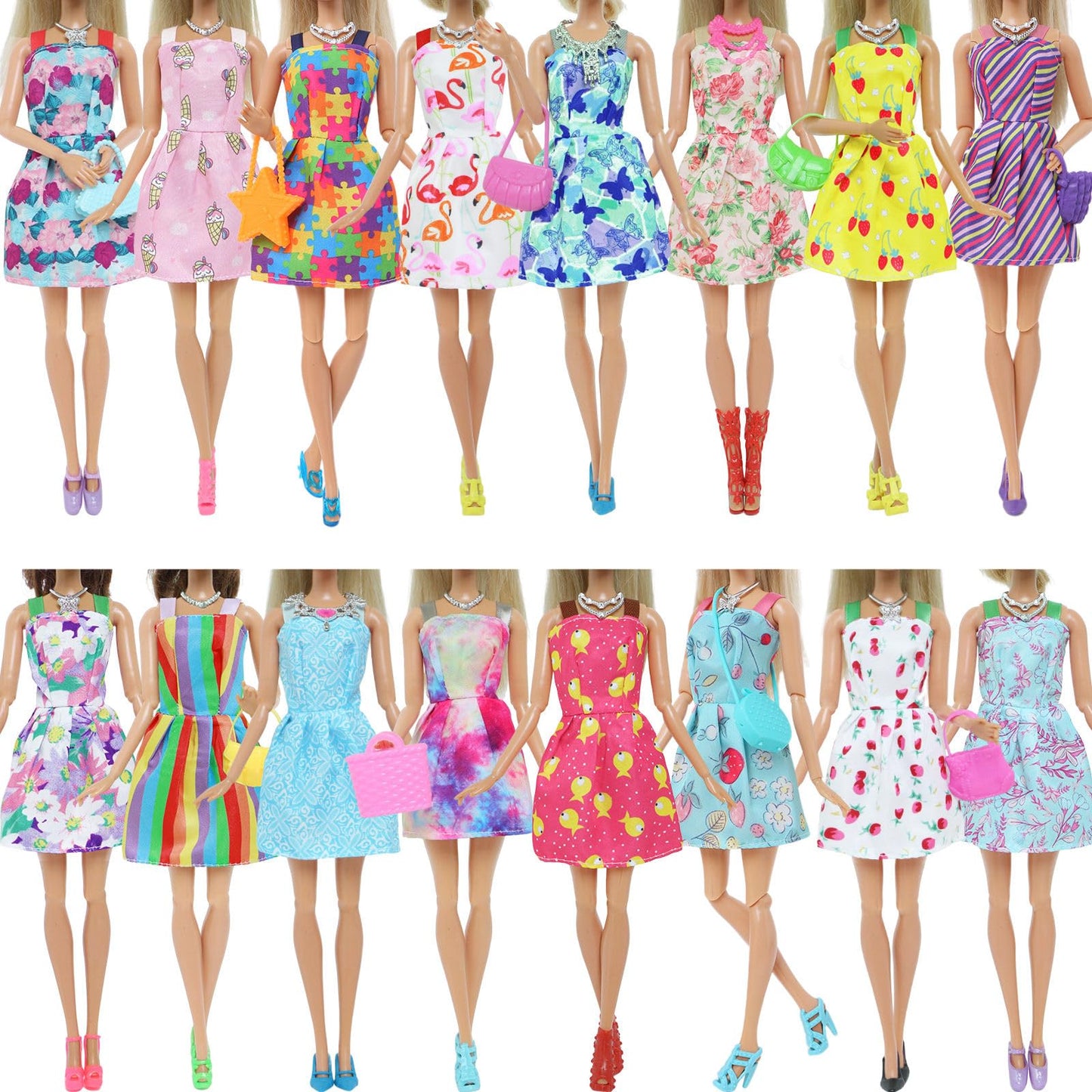 BJDBUS 42-Piece Doll Clothes & Accessories for 11.5–12 Inch Dolls