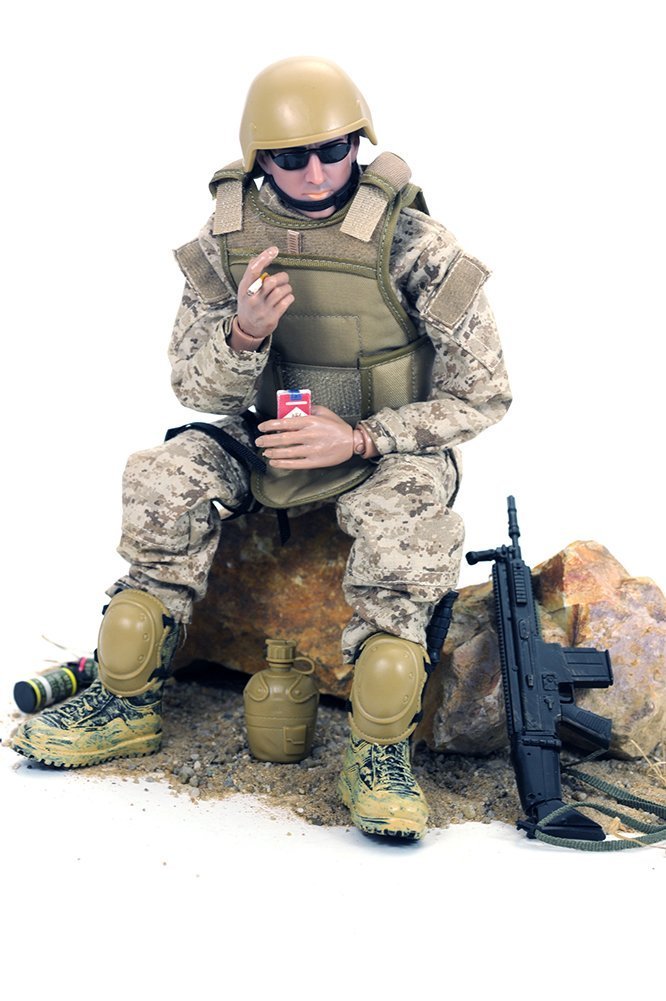 BJPEY 12-Inch Special Forces Action Figure – Desert Camouflage, 1:6 Scale