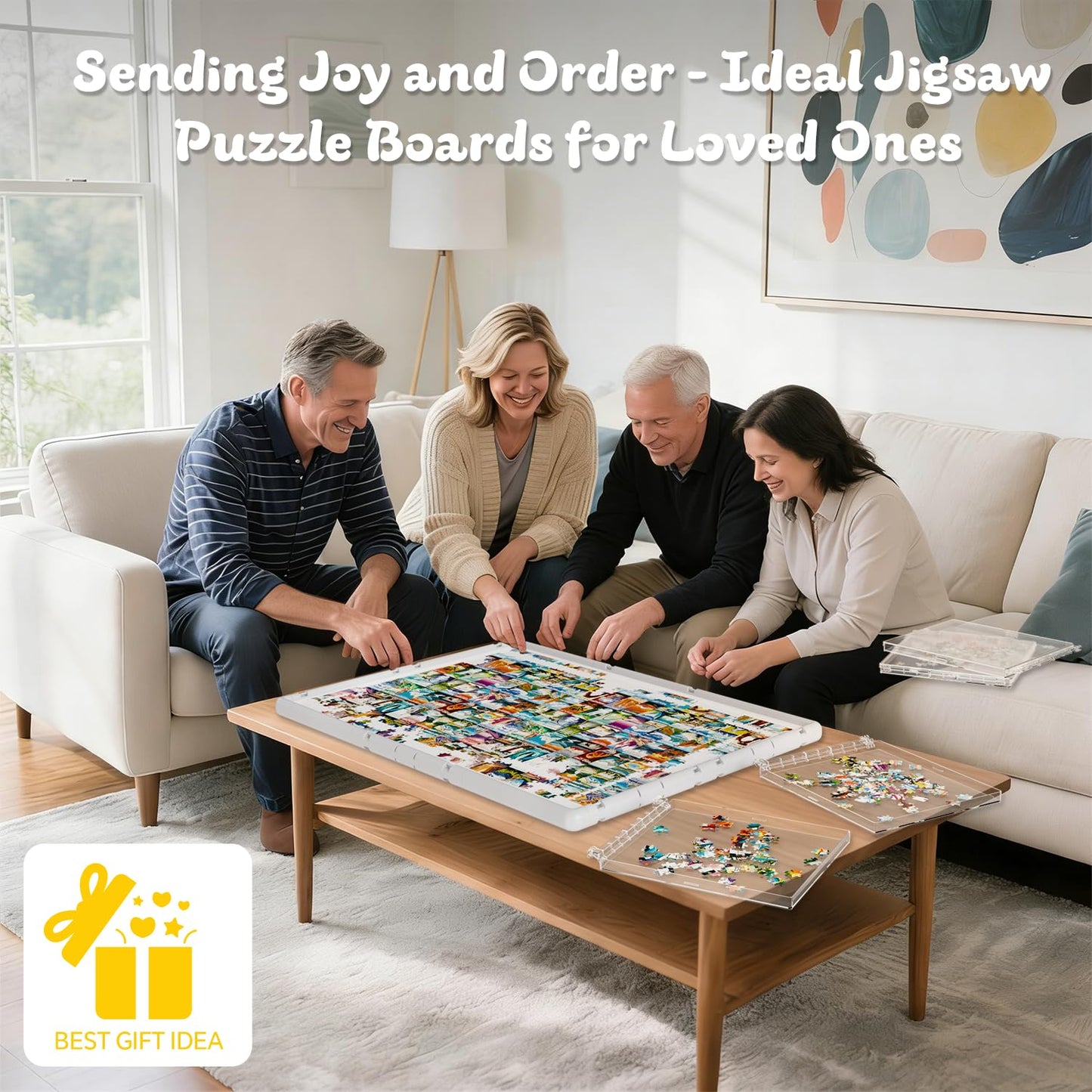 BJPuzT 1000-Piece Puzzle Table — 3-in-1 Portable Dual-Sided with 360° Rotation