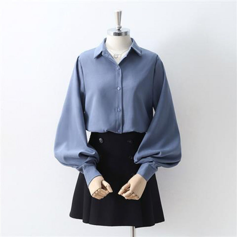 Black Lantern Sleeve Vintage Shirt