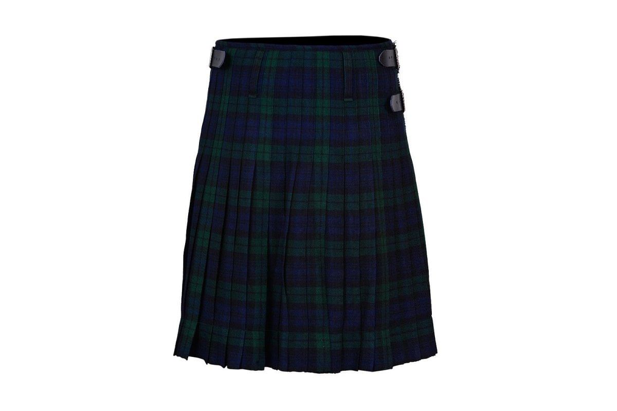 Black Watch Tartan 8 Yard Style  Handmade Traditional Kilt 24" Drop