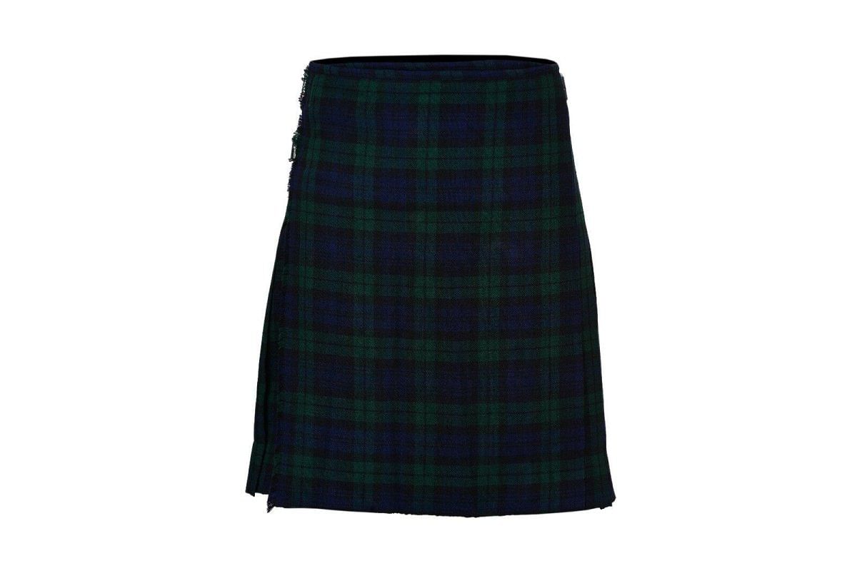 Black Watch Tartan 8 Yard Style  Handmade Traditional Kilt 24" Drop