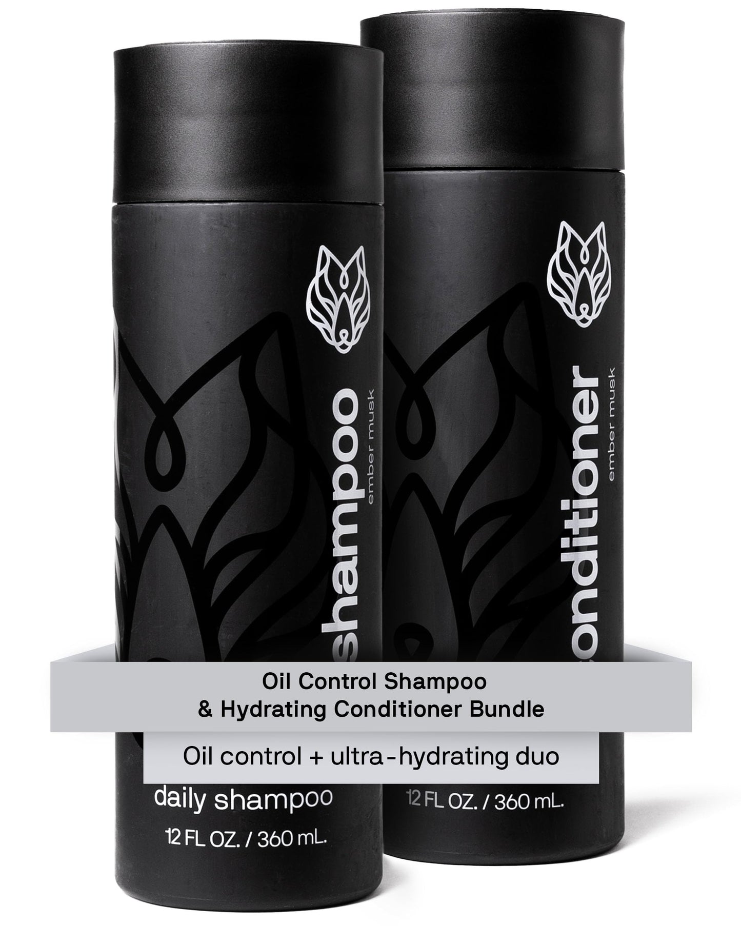 Black Wolf Oil Control Shampoo & Conditioner Set for Oily Hair – Daily Men’s Hair Care