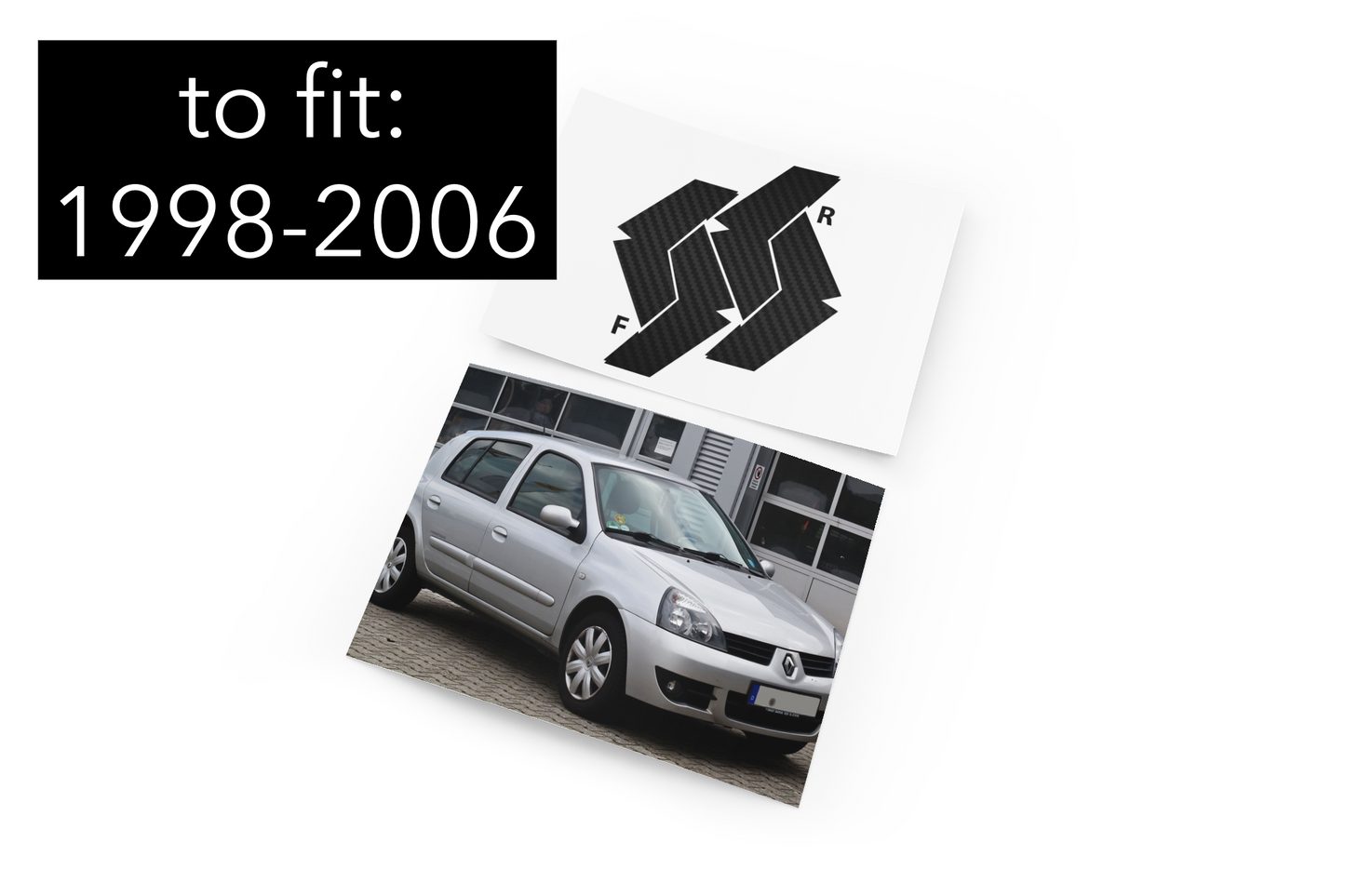 Car Emblem Vinyl Wrap Kit Front & Rear Badge Sticker Set