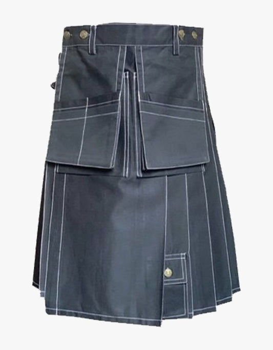 Grey Craftman Workout Cargo Kilt