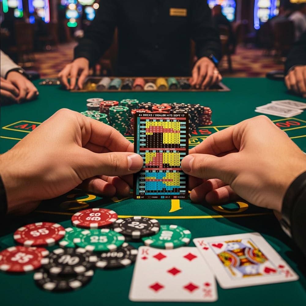 Blackjack Strat.com: Blackjack Strategy Card (3-Pack) – Basic Strategy Reference for Hard/Soft Totals & Pairs