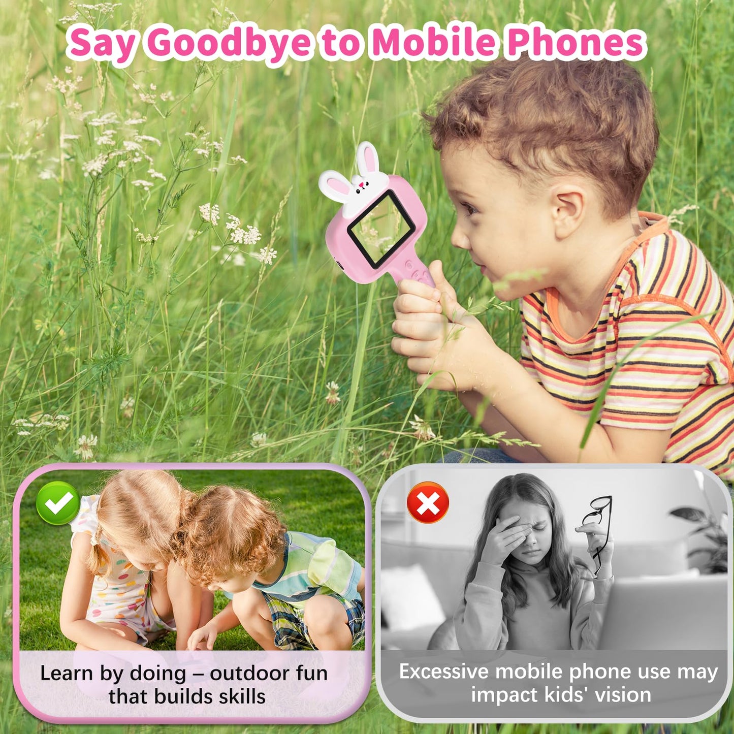 BLACKROOT Kids Microscope – 2.4-inch Handheld Digital Pocket Microscope