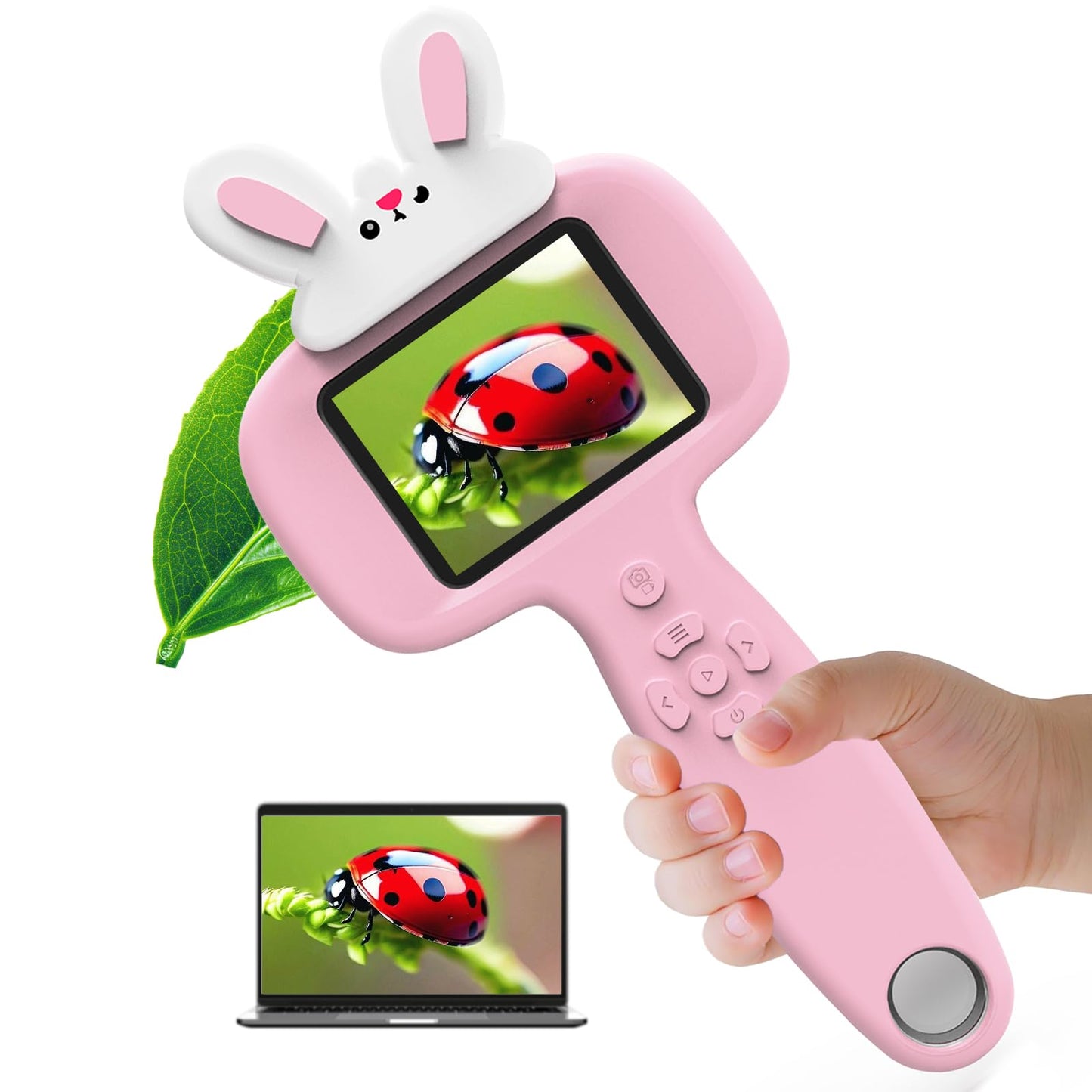 BLACKROOT Kids Microscope – 2.4-inch Handheld Digital Pocket Microscope