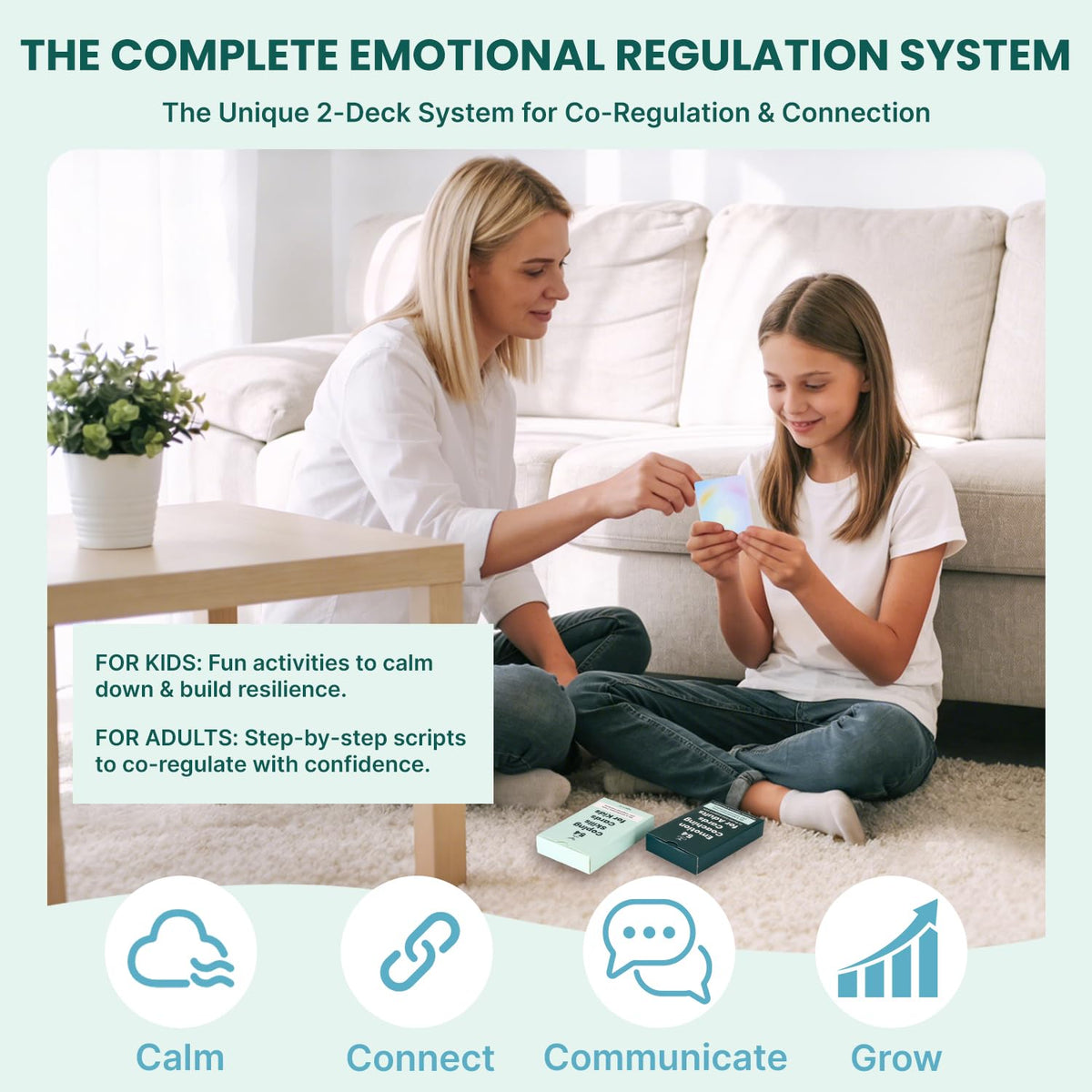 Coping Skills Cards for Kids & Adults | Blavvennt 108-Card SEL Decks for Calm & Confidence