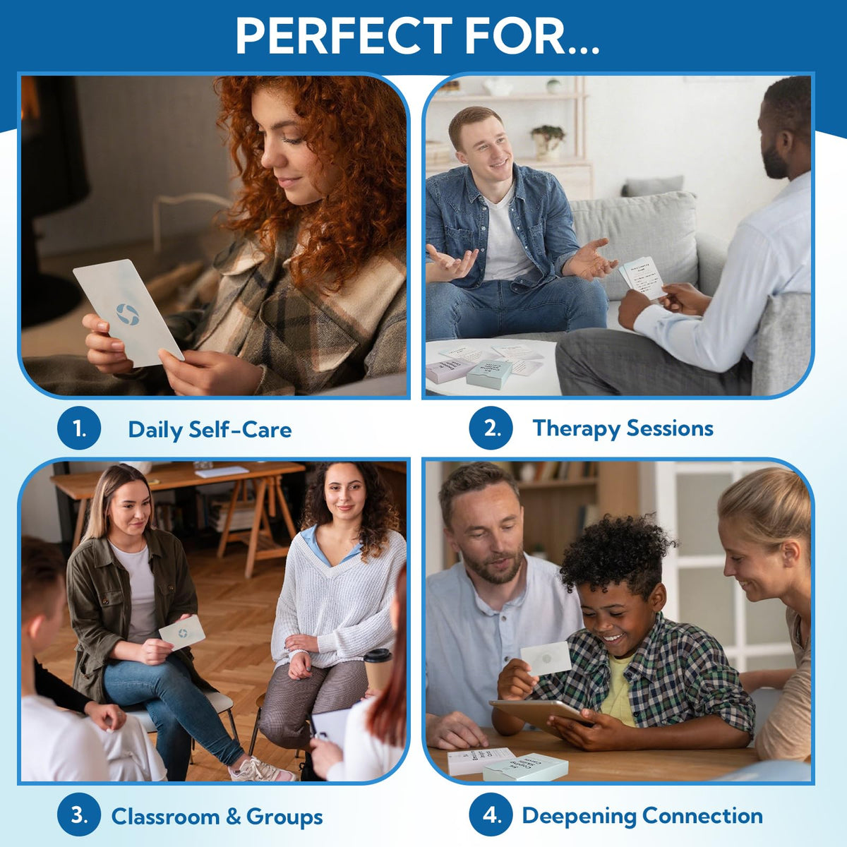 Blavvennt 108 Mindfulness Cards for Coping Skills & Mind Brain Insight | CBT, Grounding & Self-Care for Teens, Adults & Therapists