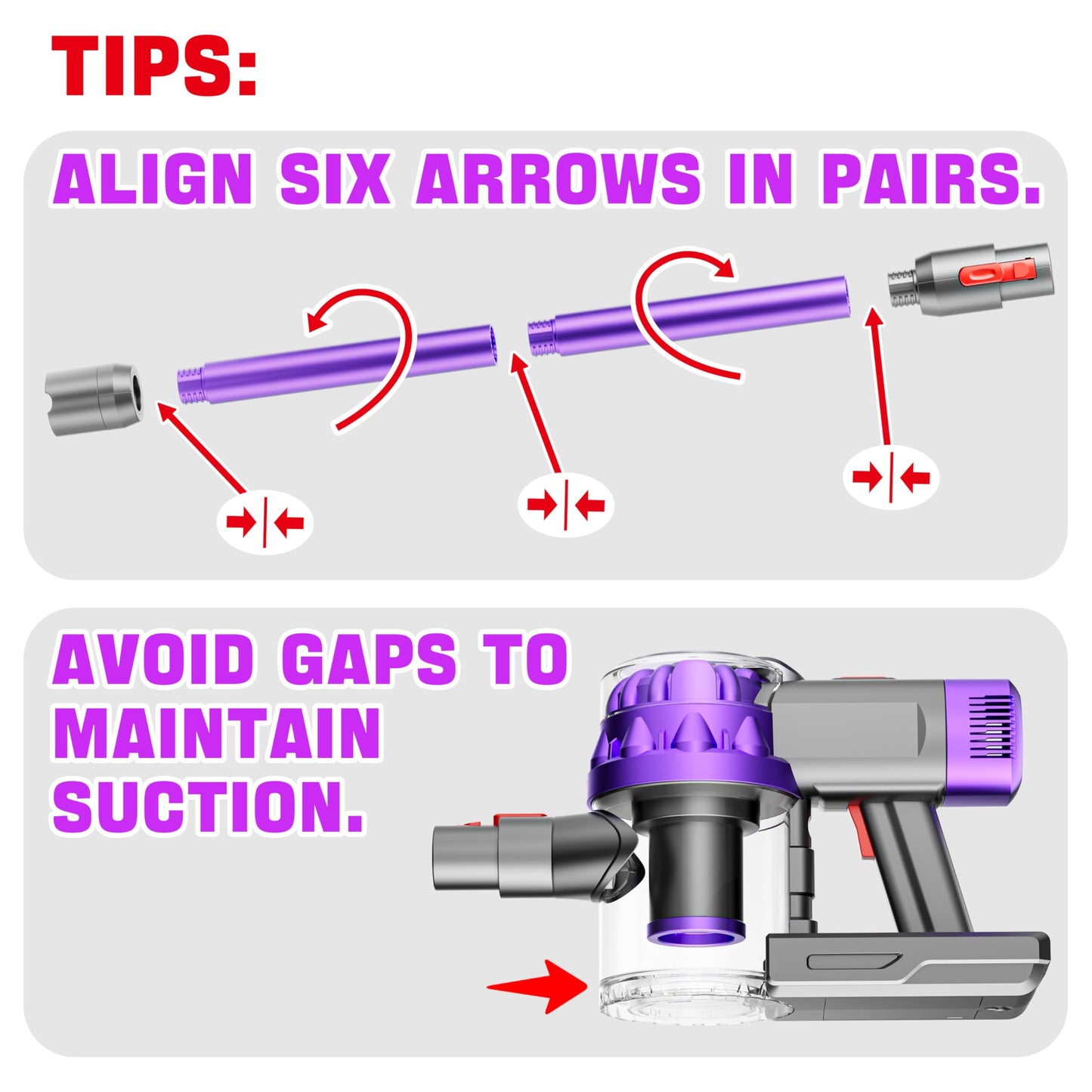 BLAXTEM 4-in-1 Toy Vacuum for Kids – Pretend Play Cleaning (Purple)