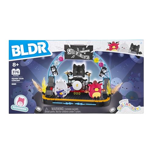 BLDR Squish Tour Concert Building Set – 375-Piece with Emily, Gordon & Jarik