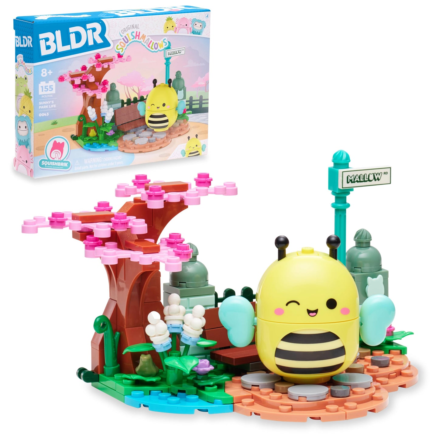 BLDR Squishmallows Sunny’s Park Life Building Set – Sunny the Bee Figure | 8+