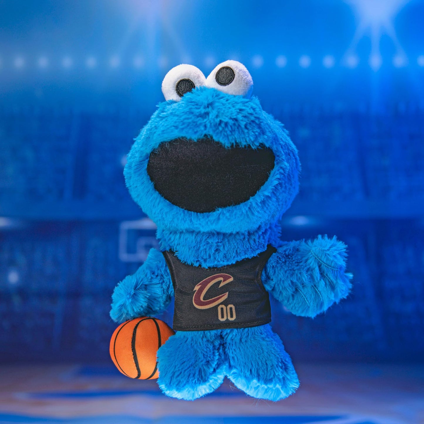 Bleacher Creatures 8-Inch Cookie Monster Plush – Cavaliers x Sesame Street, Officially Licensed