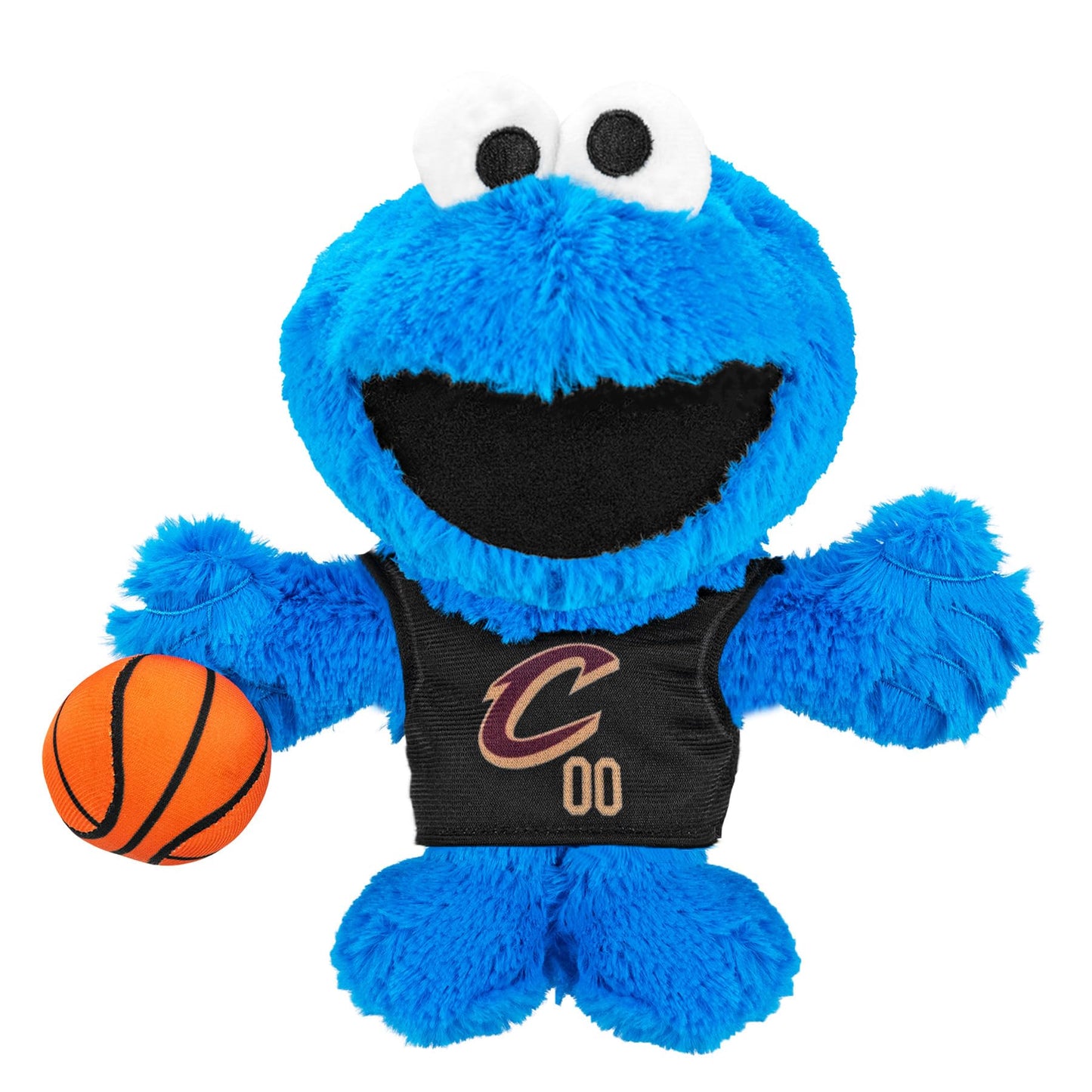Bleacher Creatures 8-Inch Cookie Monster Plush – Cavaliers x Sesame Street, Officially Licensed