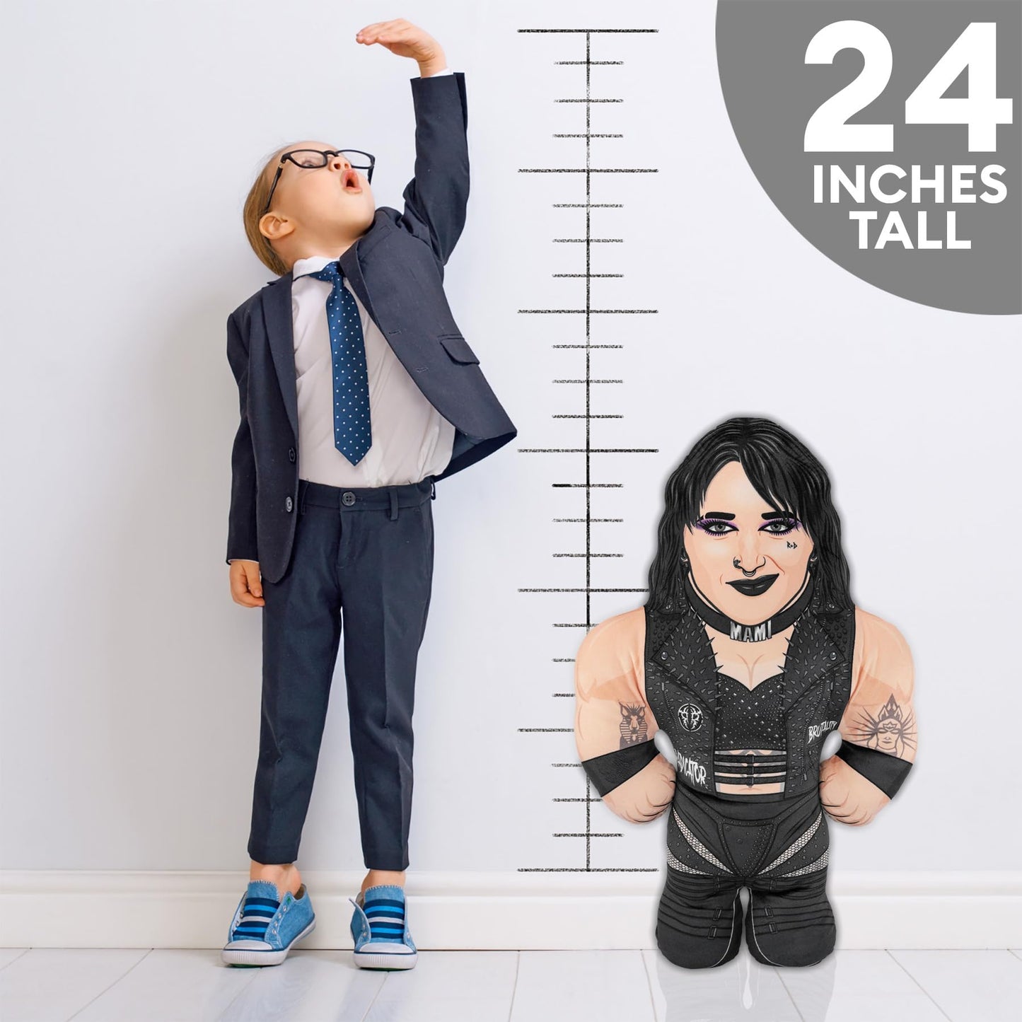 Bleacher Creatures WWE Rhea Ripley 24-Inch Bleacher Buddy – Soft Plush Toy
