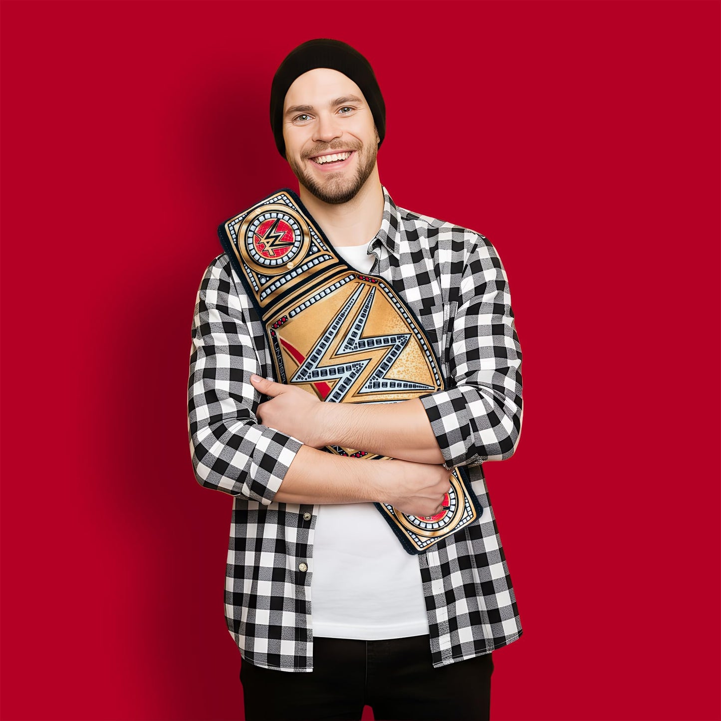 Bleacher Creatures WWE Universal Championship 24in Bleacher Buddy Belt – Soft Plush Toy