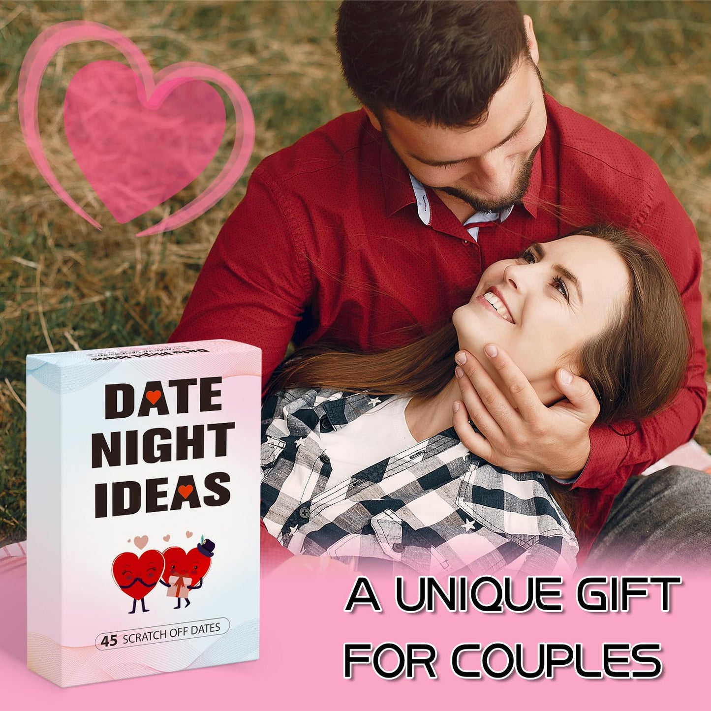 BleSky 45 Date Night Ideas Scratch Off Cards – Romantic Couple Gift for Him & Her