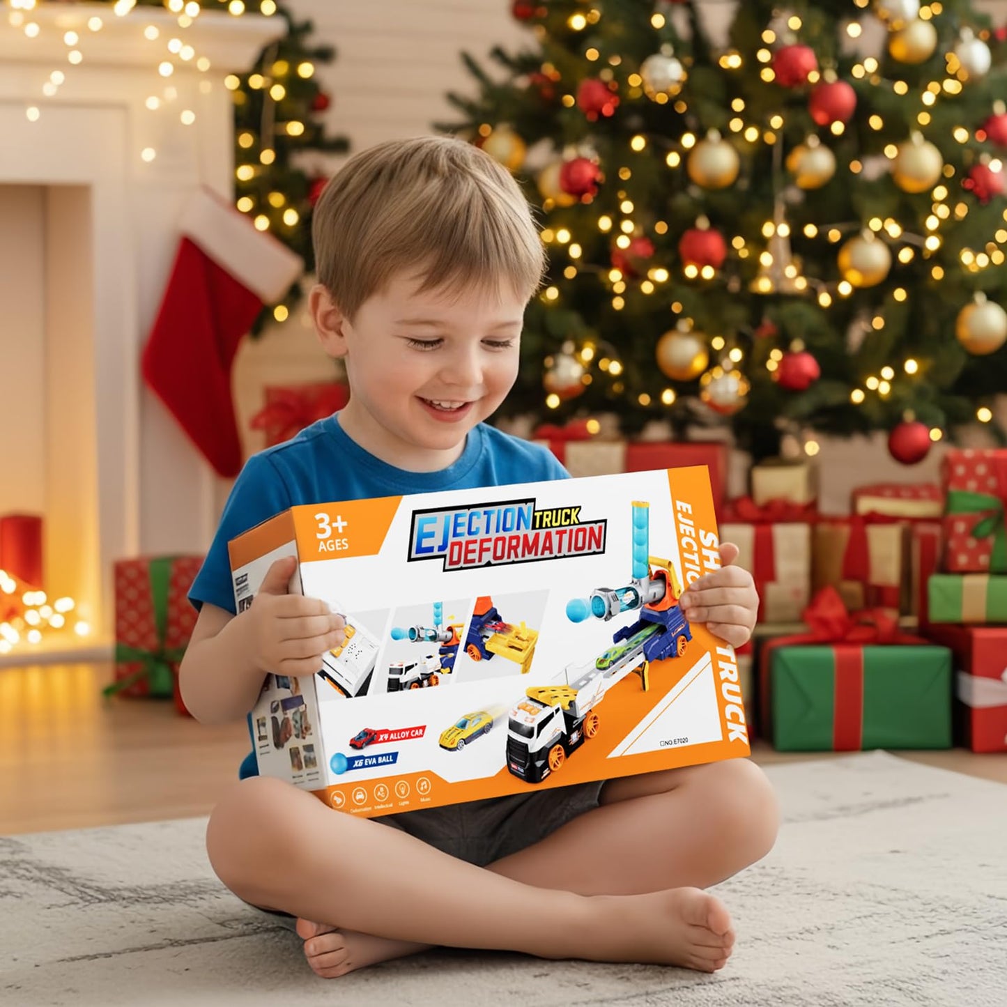 BLF FUN Truck Launcher Toy Set – Light & Sound, Foldable Transport Car for Kids 3–8