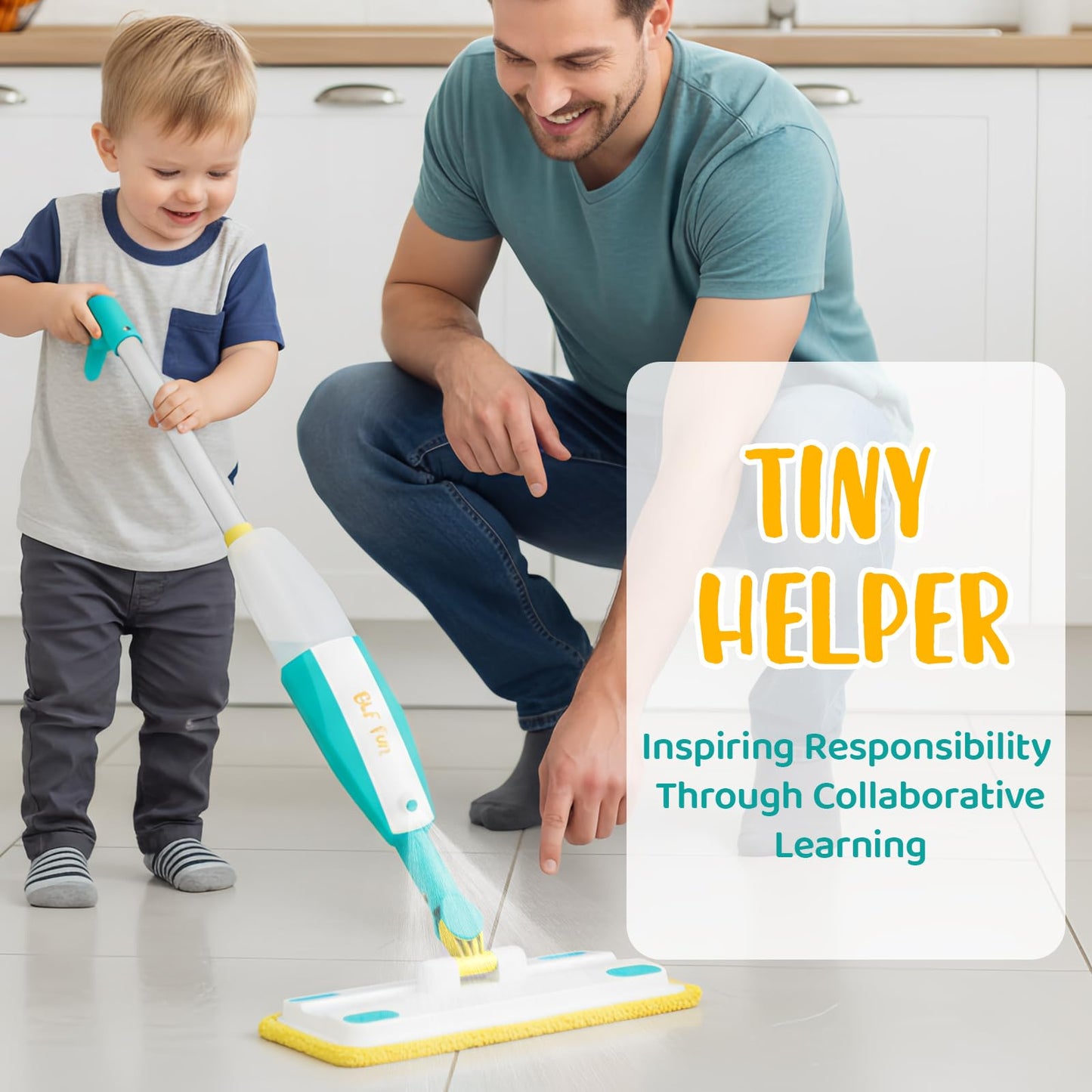 BLF FUN Spray Mop for Kids – Real Water Sprayer Toy Set for Ages 3-6