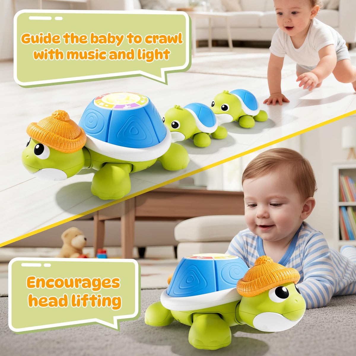 BLF FUN Musical Turtle Crawling Toy for Babies 6-12 Months – Mama & Babies