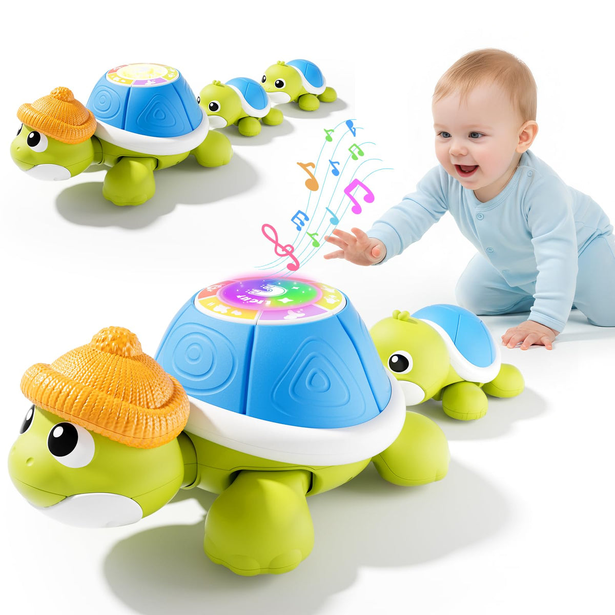 BLF FUN Musical Turtle Crawling Toy for Babies 6-12 Months – Mama & Babies
