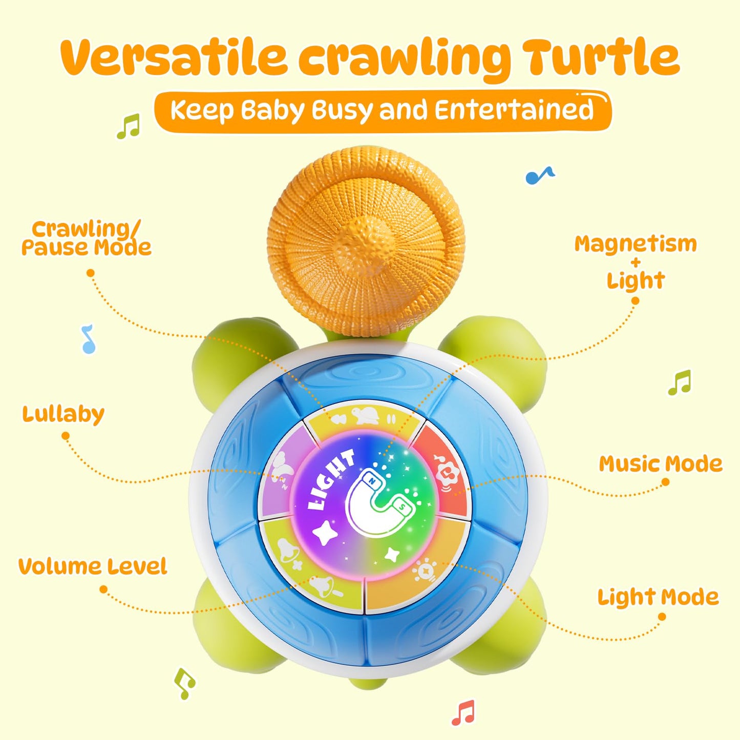 BLF FUN Musical Turtle Crawling Toy for Babies 6-12 Months – Mama & Babies