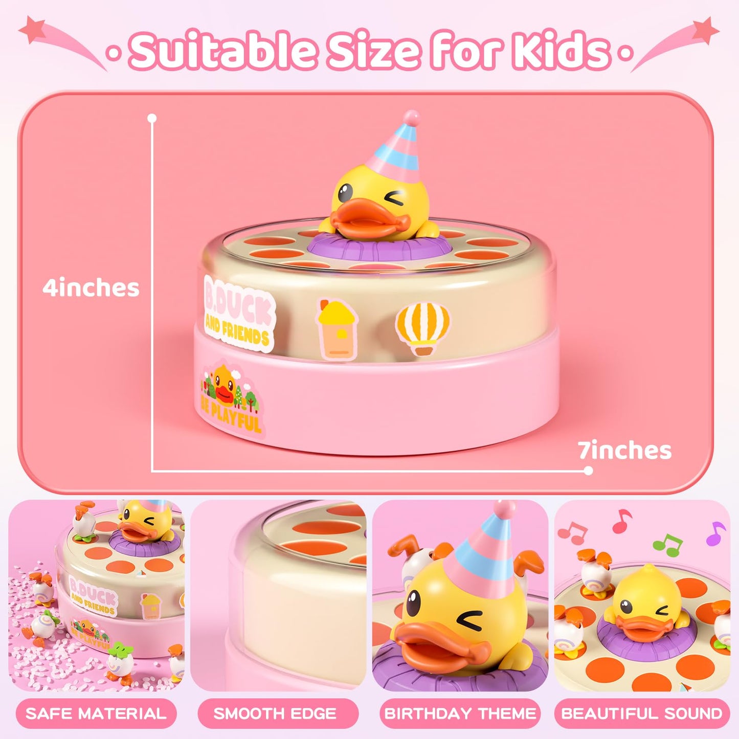 BLF FUN B.Duck Catch and Bounce Board Game for Kids 3-6 | Family Fun Toy