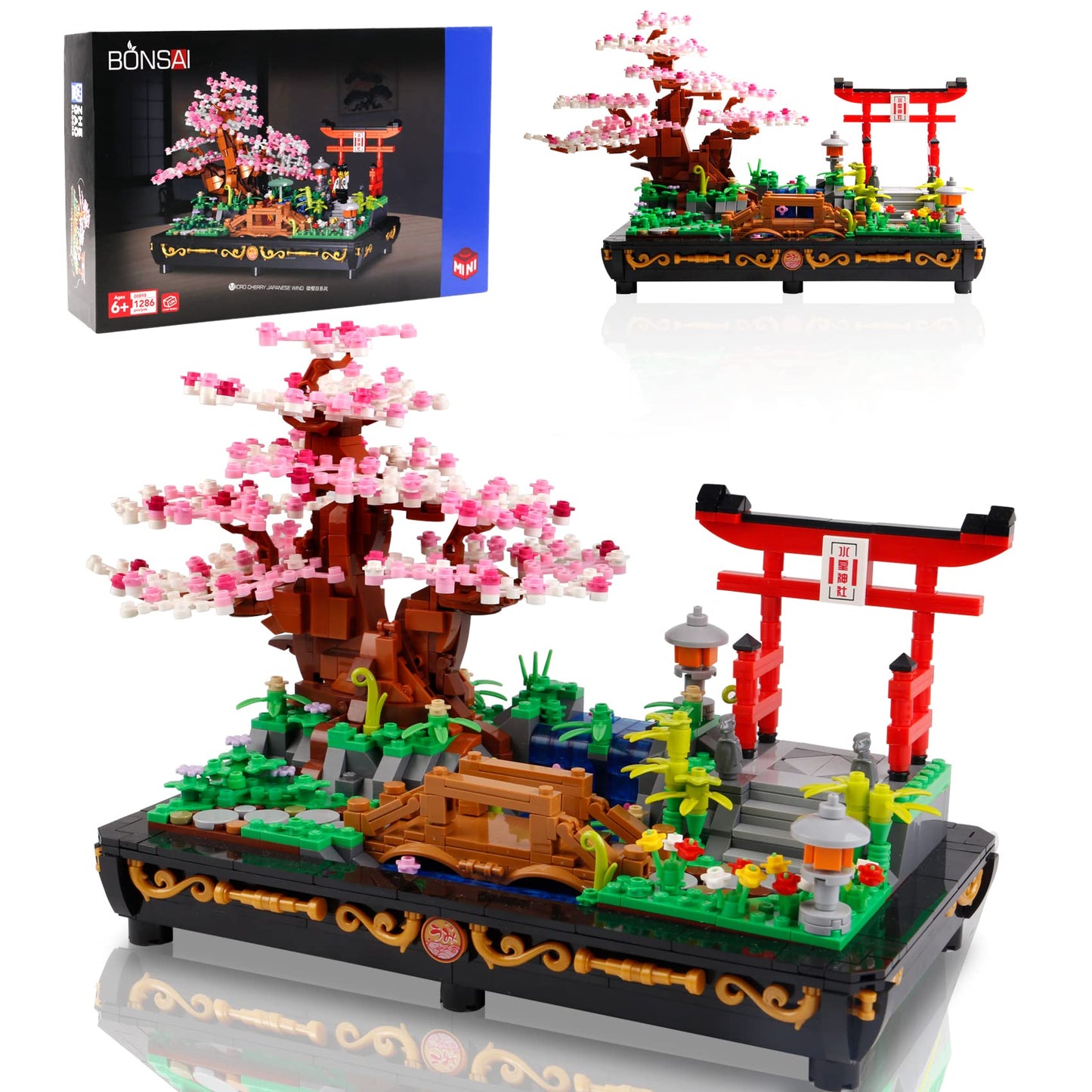 Cherry Blossom Bonsai Building Set (1286 PCS) – Japanese Sakura Mini Blocks | B&LHCX