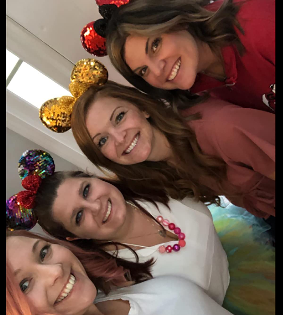 BLholife Minnie Headbands 6-Pack: Mouse Ears with Sequins Bow – Colorful Costume Accessories