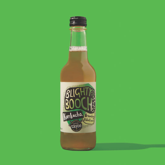 Organic Bramley Apple & Elderflower Kombucha (12 or 24 Pack)