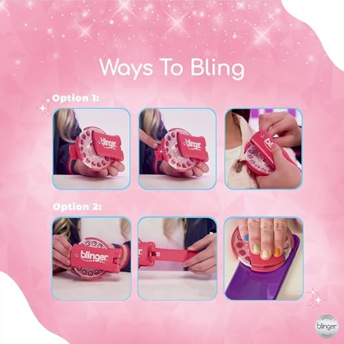 blinger Diamond Starter Set - Dreams | as seen on Shark Tank | 75 Rhinestone Gems | Hair Bling Tool
