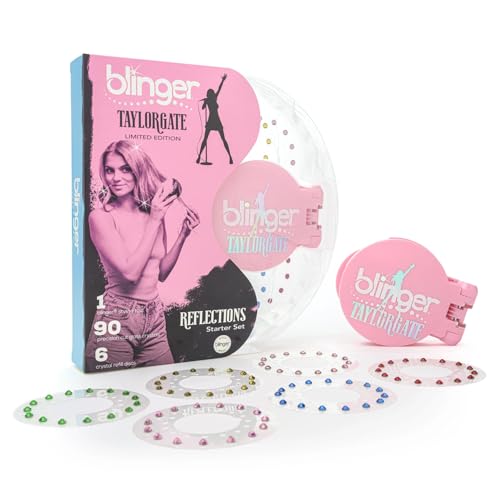 blinger Limited Edition Reflections Starter Set — 90 Crystal Glass Gems for Hair (Shark Tank)