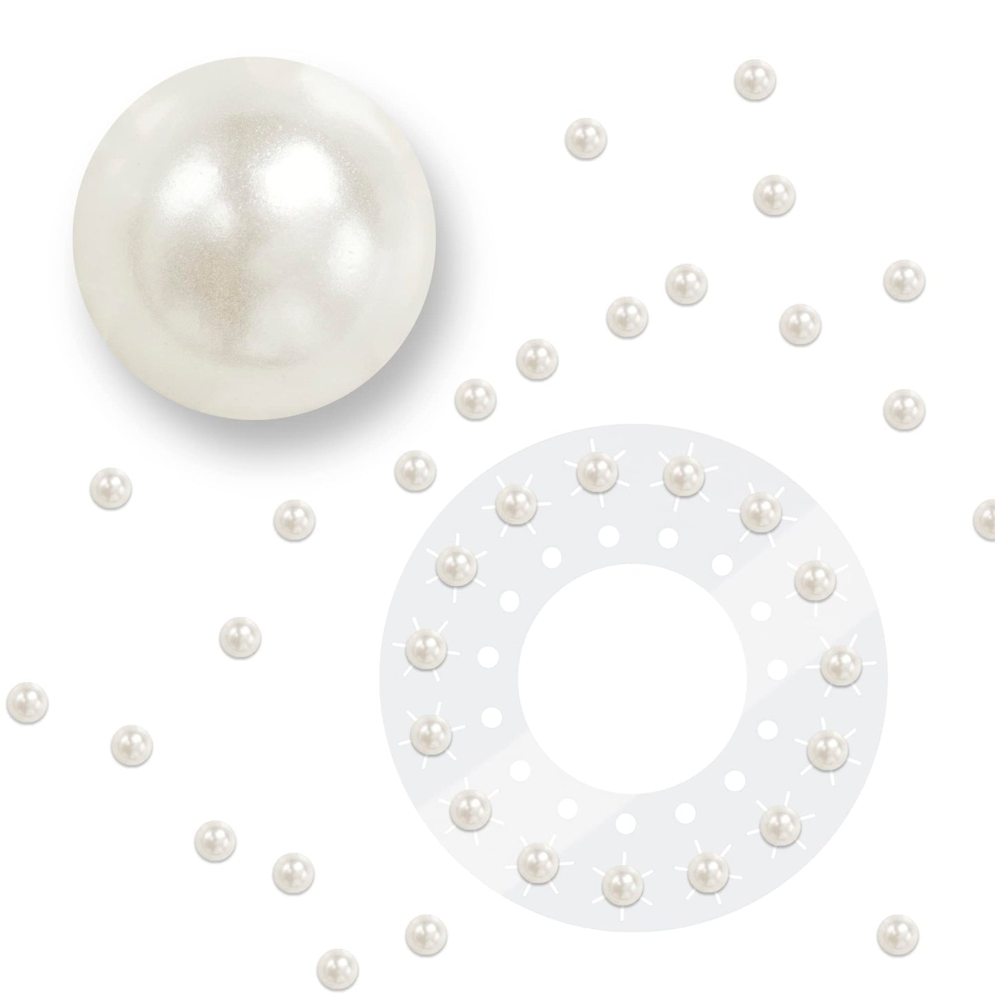 blinger Shimmer Crystal Refill Pack – 75 Precision-Cut Glass Crystals (Ivory Cream Pearls 5mm) – as seen on Shark Tank