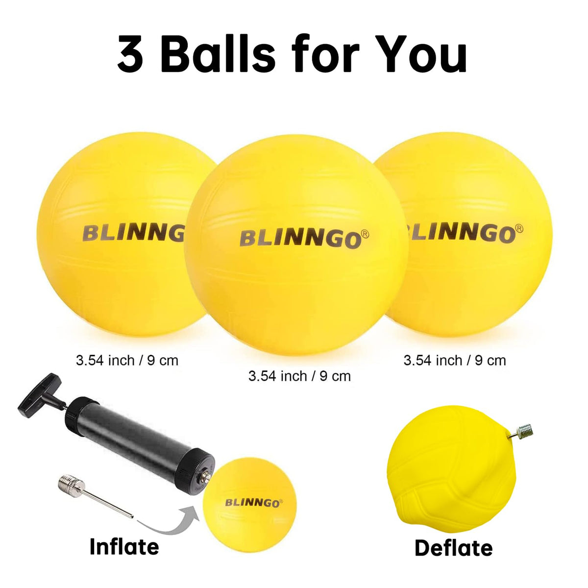 Blinngo Sport Roundnet Game 3 Balls Version with Strip Light – All-Day Beach, Lawn & Backyard Set