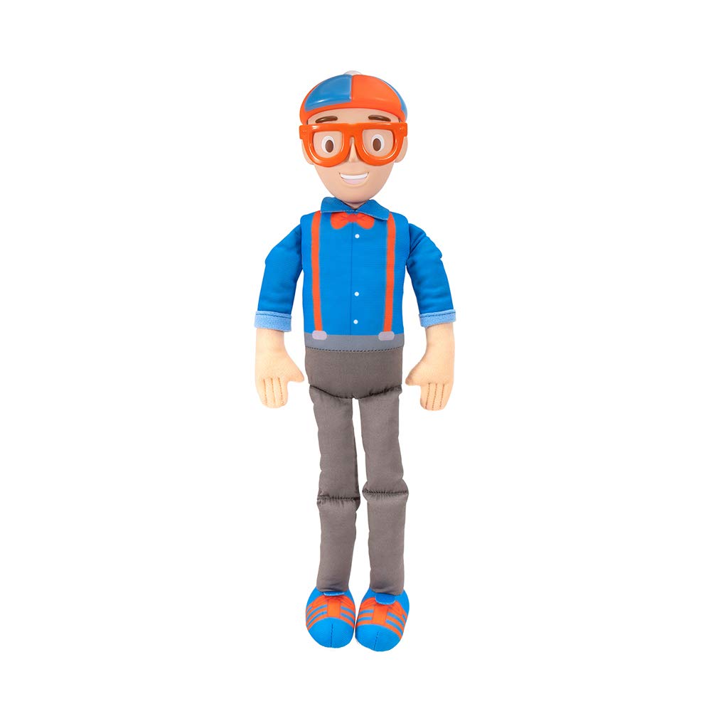 Blippi BLP0013 Bendable Plush Doll – 16” SFX Belly Phrases | Educational Toy for Babies & Toddlers