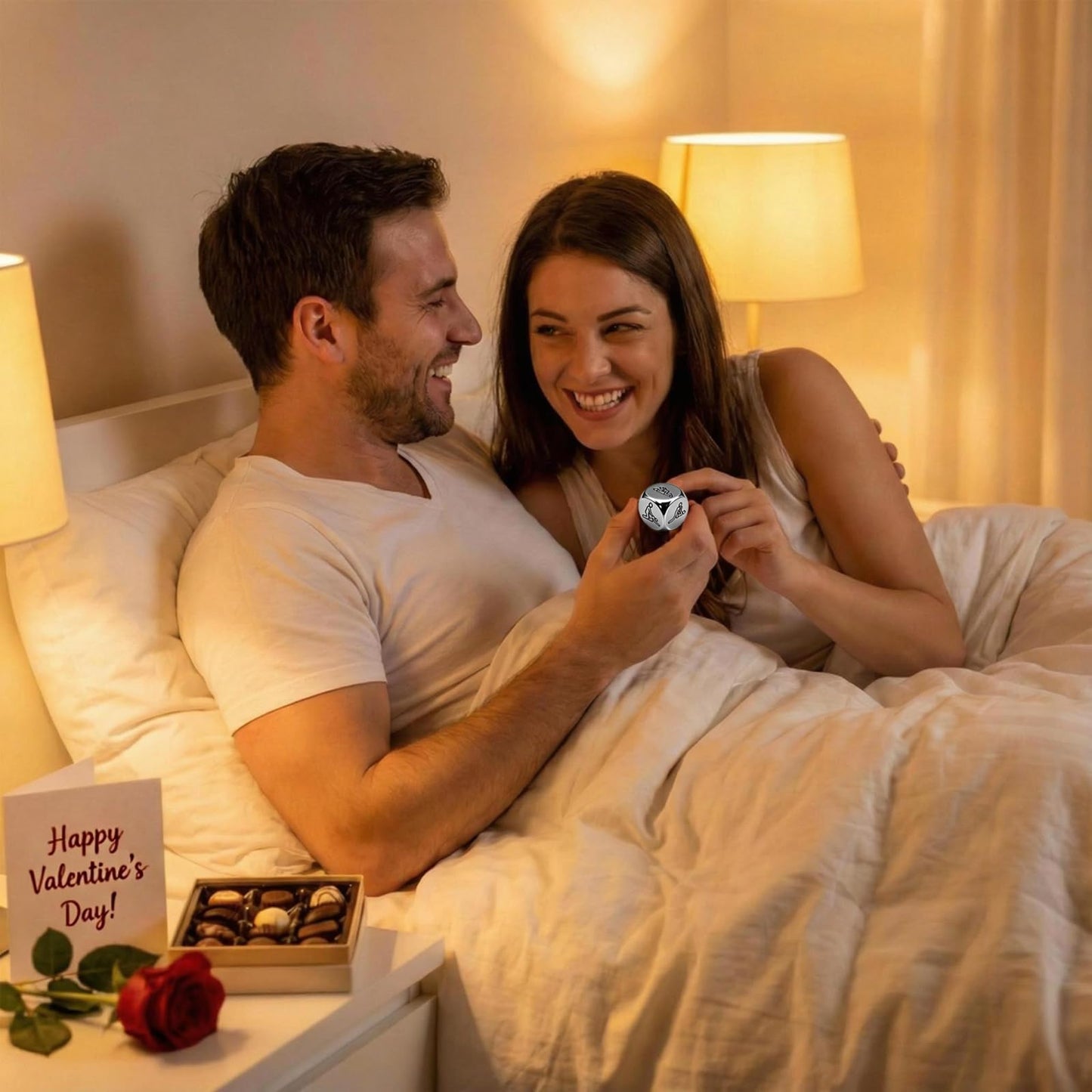 BLISSASHES Premium Stainless Steel Couples Decision Dice – 6 Romantic Positions Gift Box