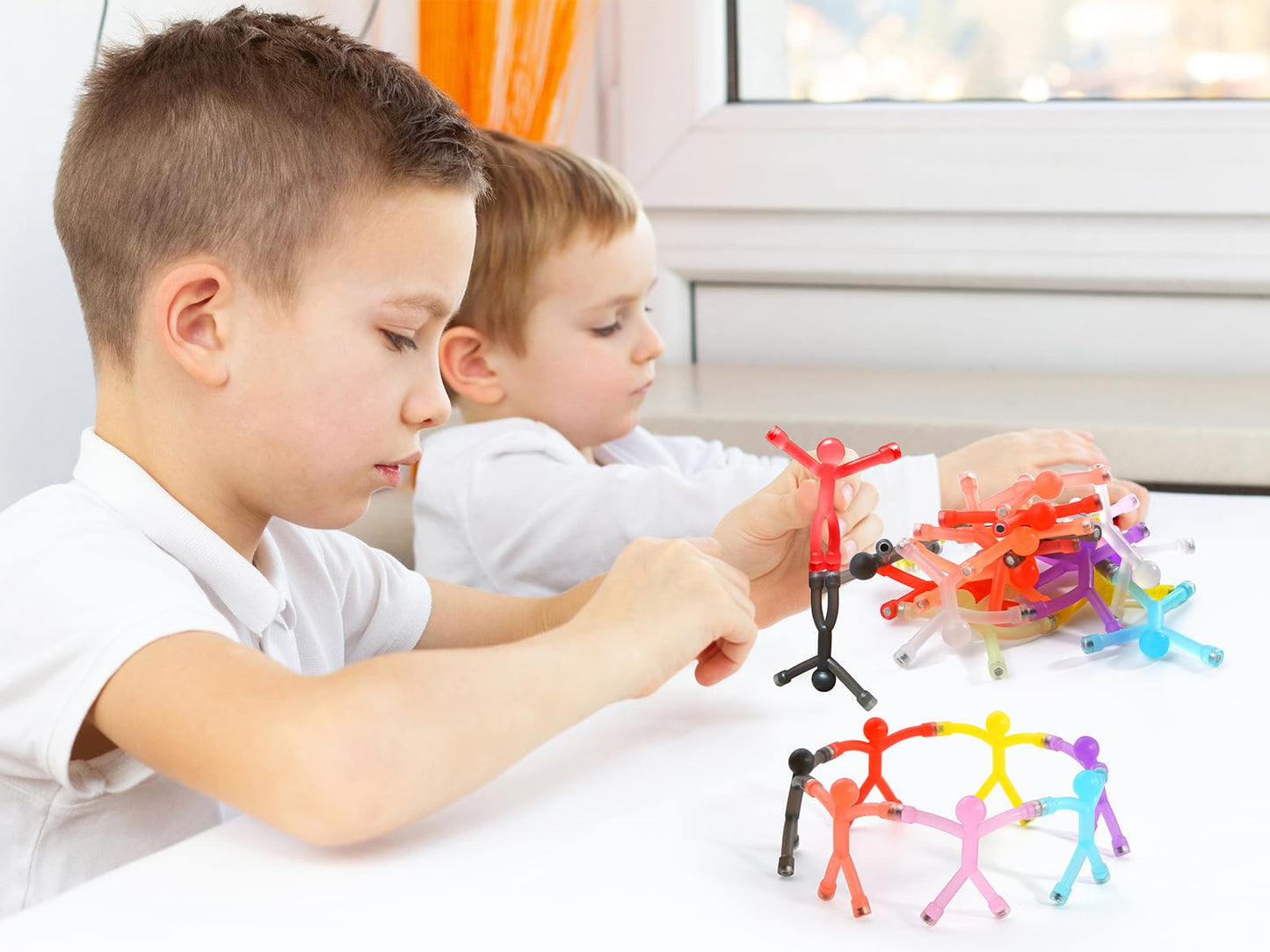 BlissfulTie 30-Piece Magnetic Figures – Bendable Silicone Toys for Fridge, Office & Whiteboard