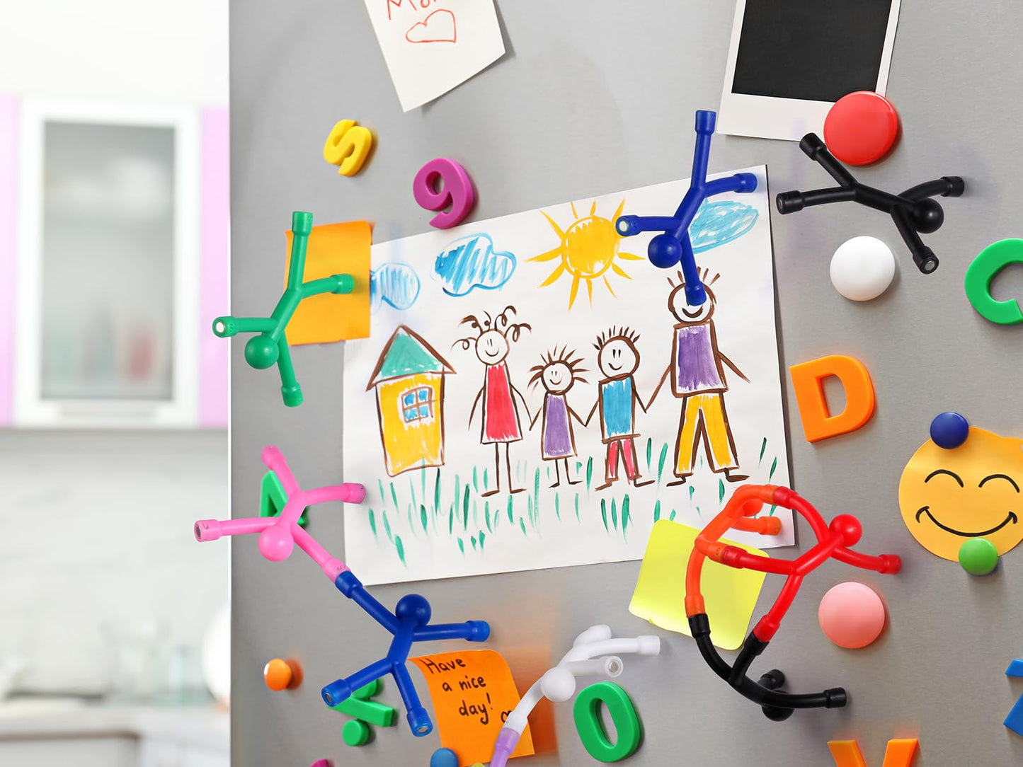 BlissfulTie 30 Pcs Magnetic Toys – Colorful Magnetic People for Travel, Fridge & Classroom