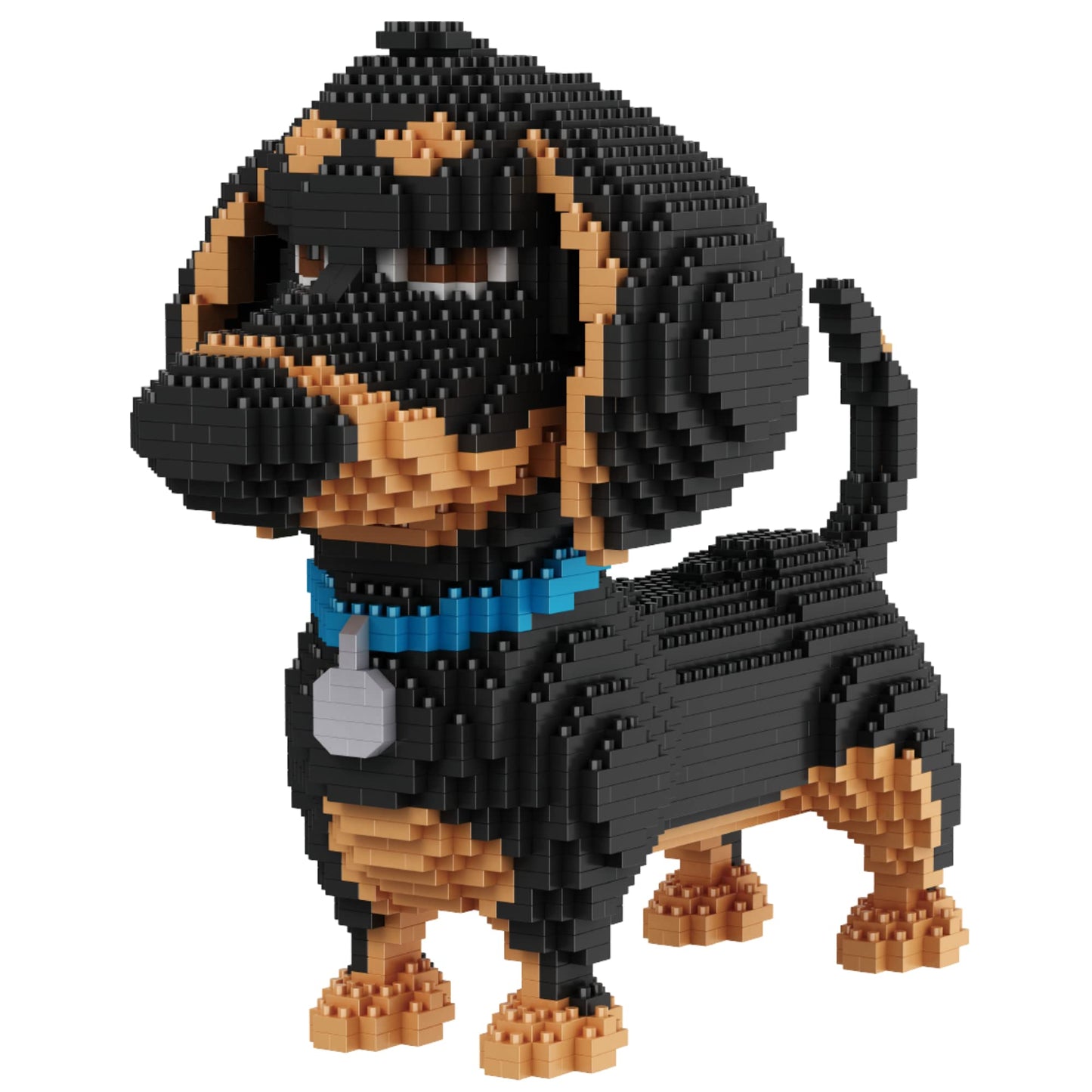 BLOCK CENTER Dachshund 3D Puzzle Kit – 2100 Mini Bricks (2025 Edition) | Gift for Adults & Kids