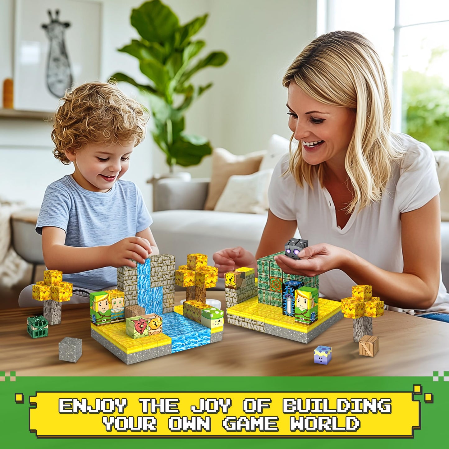 BlockstarterX Magnetic Building Blocks for BOTW Fans – Koroks Magnet Cubes, STEM Toy (100 PCS)