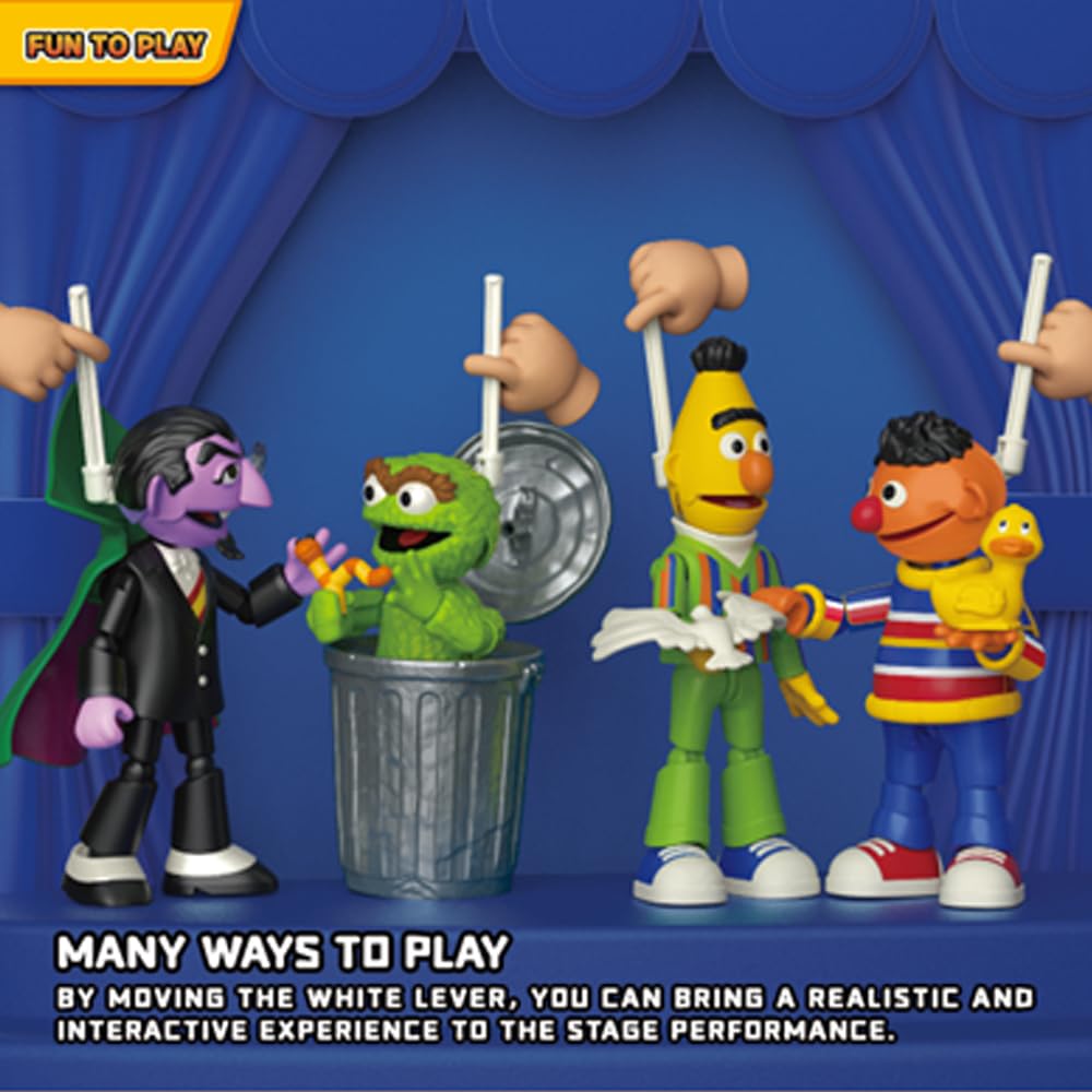 BLOKEES preCOOL Sesame Street Series 2 Figures – Oscar, Count Count, Bert & Ernie
