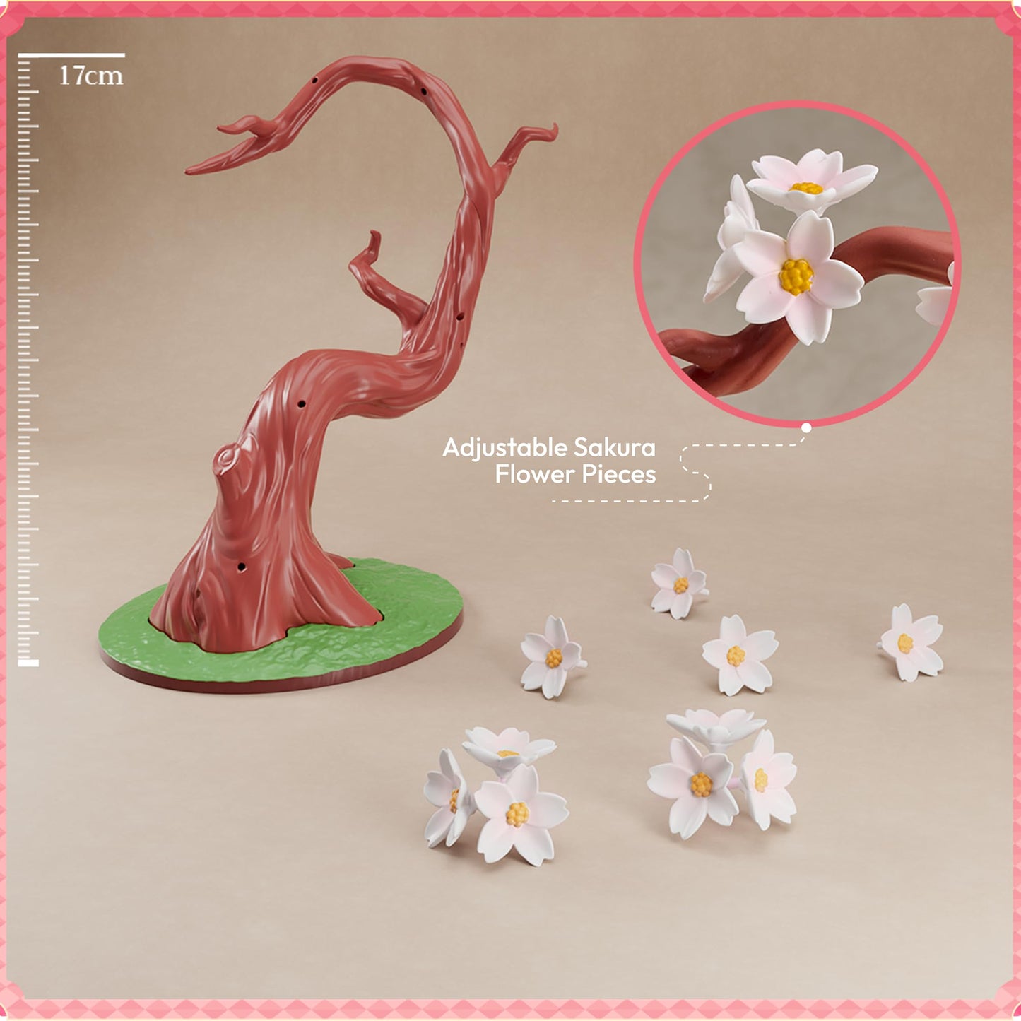 BLOKEES Fantastics Series Sakura Miku – Poseable Display Figure with Interchangeable Faces