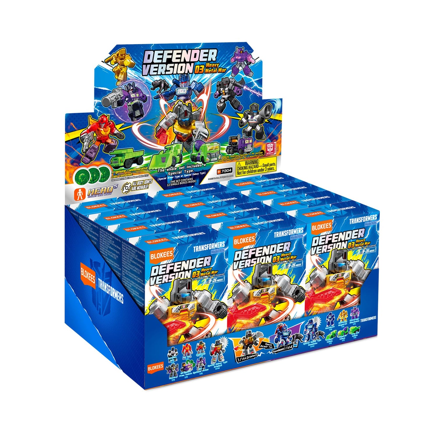 BLOKEES Transformers Defender Version 03 Heavy Metal War – Pocket-Sized Metal Model Kit