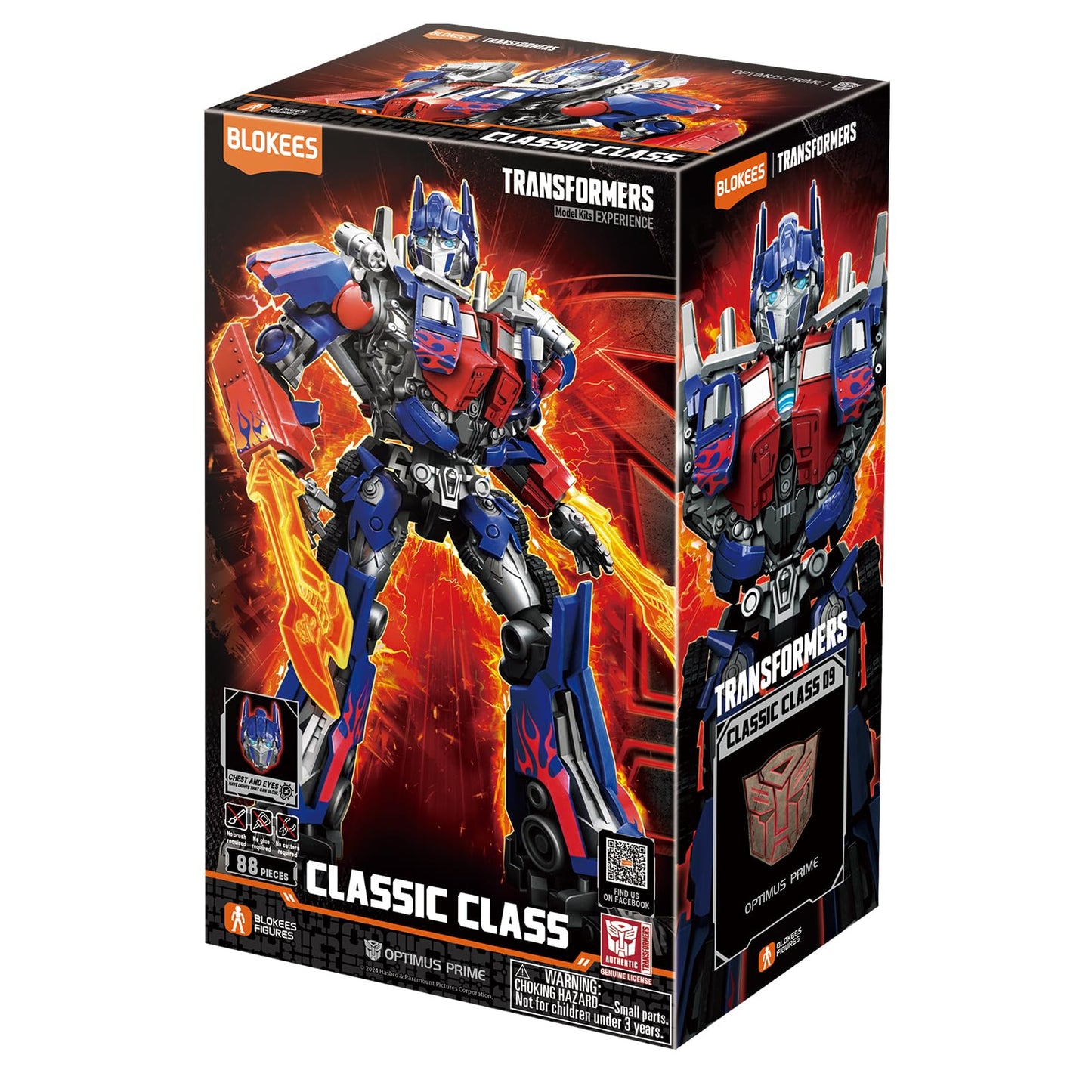 BLOKEES Transformers Classic Class 09 Optimus Prime Model Kit (2007) – LED Eyes & 20+ Joints