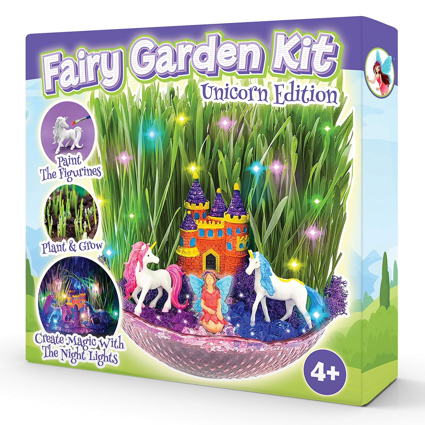 Bloonsy Unicorn Fairy Garden Kit | Light Up Terrarium & STEM Craft for Kids 4-12